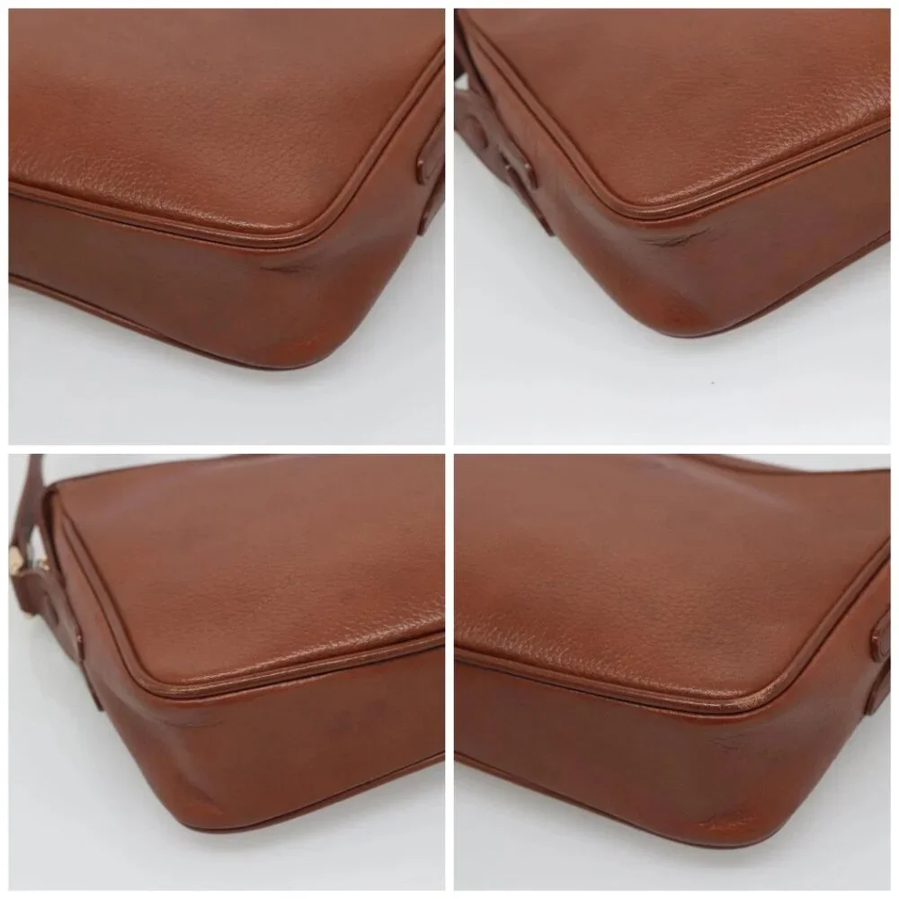 Burberrys Shoulder Bag Leather Brown Gold Auth ep8702 - Picture 14 of 16